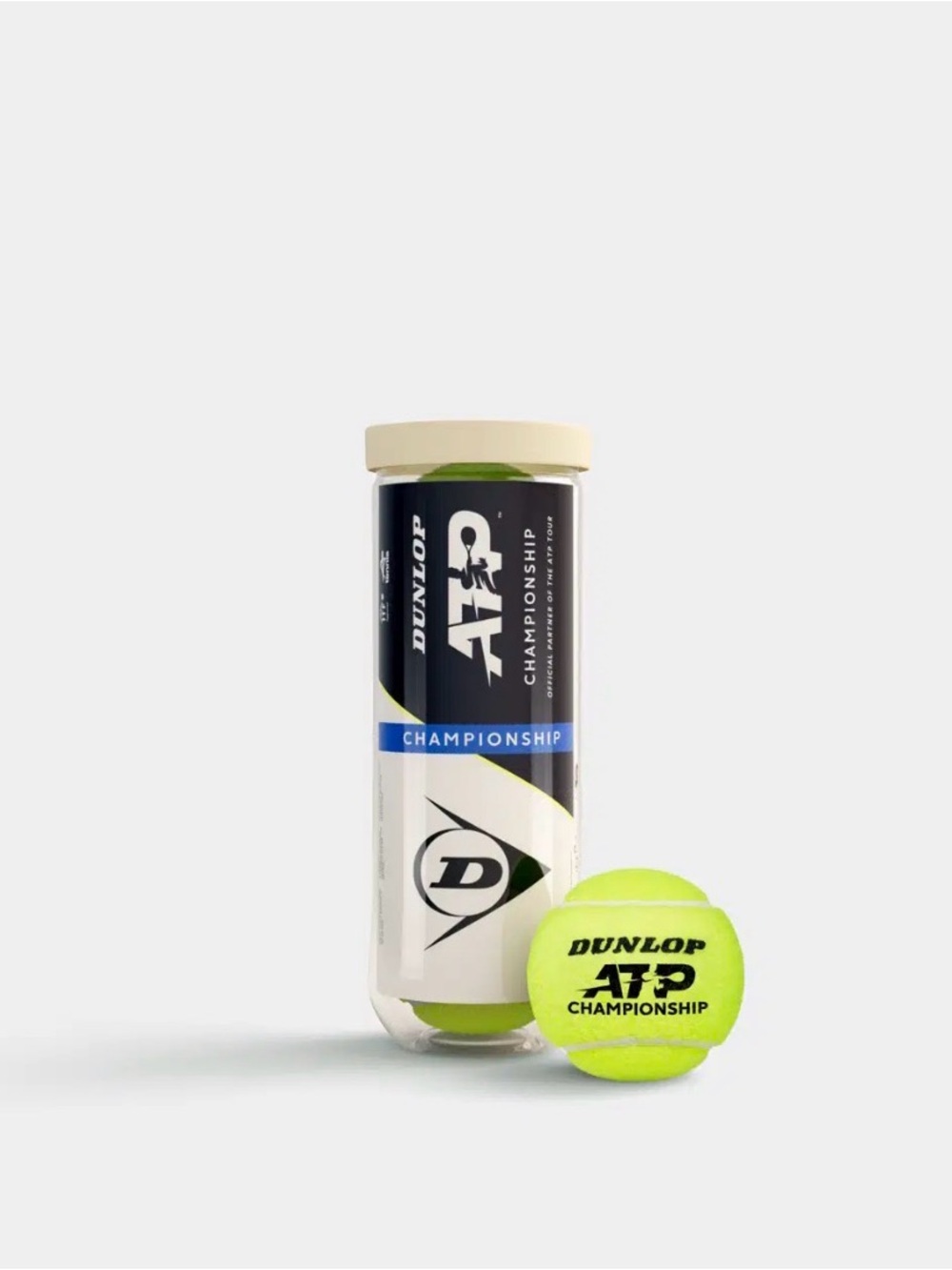 Dunlop ATP Championship Tennis Balls - Yellow (3-Pack Tube)